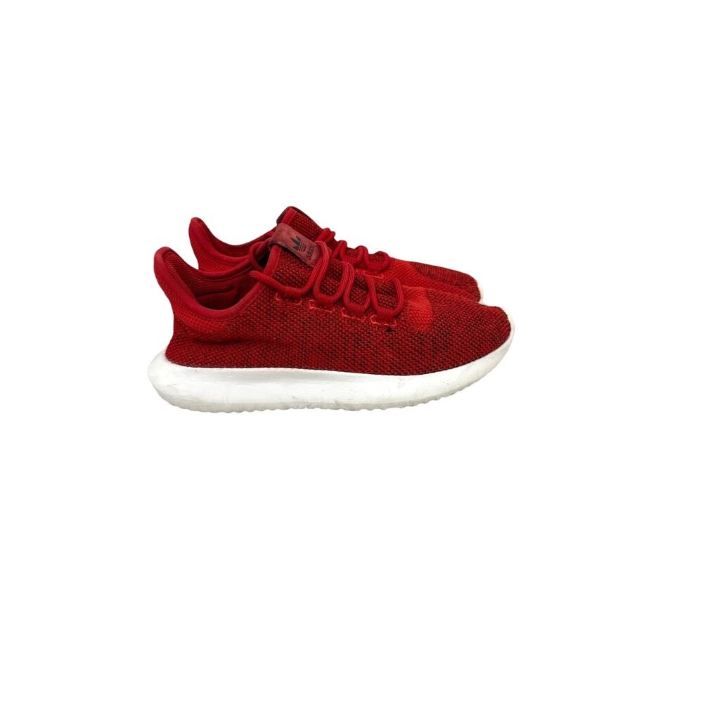 Adidas Shoes Tubular Shadow Red White Lace Up Sneakers Size Youth 4